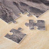 Voeg je eigen tekst toe, schrijf in zand, zonnig s legpuzzel (Zijkant)