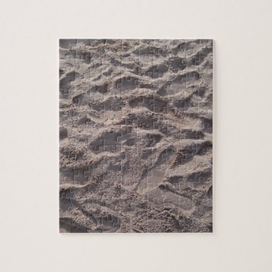 Voeg je eigen tekst toe, schrijf in zand, zonnig s legpuzzel (Verticaal)