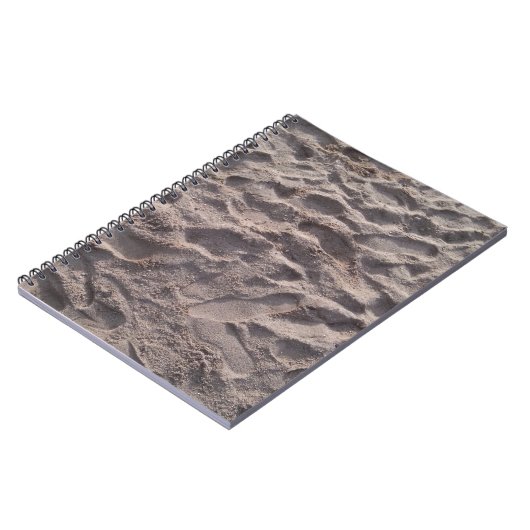 Voeg je eigen tekst toe, schrijf in zand, zonnig s notitieboek (Linkerzijde)