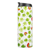 Voeg je eigen tekst toe! Shamrocks & Rainbows-Wate Thermosbeker (Geroteerd rechts)