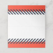 Voeg je eigen tekst toe Trendy Sinaasappel en Blue Plaatskaartje (Buitenkant ongevouwen)