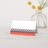 Voeg je eigen tekst toe Trendy Sinaasappel en Blue Plaatskaartje (Achterkant)