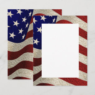 Voeg Je Eigen Tekst Toe Vintage Sterren Strepen VS Kaart