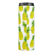 Voeg je eigen tekst toe! Waterverf ananas Thermosbeker (Achterkant)