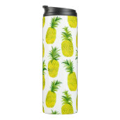 Voeg je eigen tekst toe! Waterverf ananas Thermosbeker (Geroteerd rechts)