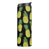 Voeg je eigen tekst toe! Waterverf ananas Thermosbeker (Gedraaid links)