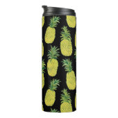 Voeg je eigen tekst toe! Waterverf ananas Thermosbeker (Geroteerd rechts)