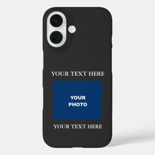 Voeg je eigen tekst Upload Foto Afbeelding Logo Zw Case-Mate iPhone Case (Achterkant)