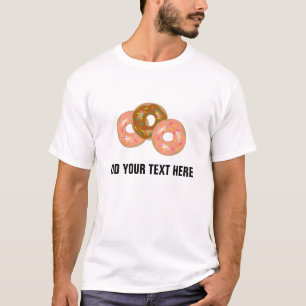 Voeg je eigen tekst vooraf ingevroren donuts toe t-shirt