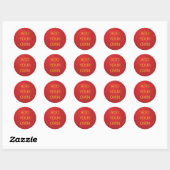 Voeg je eigen toe ronde sticker (Vel)