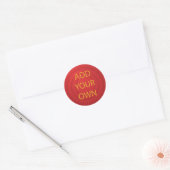 Voeg je eigen toe ronde sticker (Envelop)