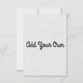 Voeg je eigen toe - Uitnodiging (Voorkant)