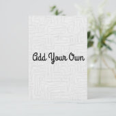 Voeg je eigen toe - Uitnodiging (Staand voorkant)