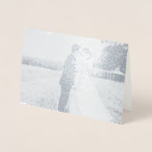 Voeg je eigen trouwfoto toe folie kaarten (Voorkant)