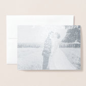 Voeg je eigen trouwfoto toe folie kaarten (Voorkant met envelop)