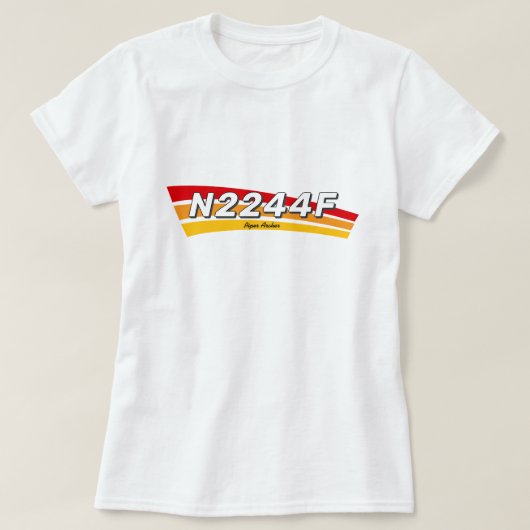 Voeg Je Eigen Vliegtuignummer T-Shirt Toe (Design voorkant)