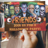 Voeg je eigen woorden toe Custom Halloween Monster Kaart