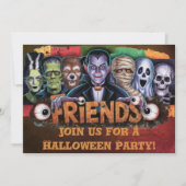 Voeg je eigen woorden toe Custom Halloween Monster Kaart (Voorkant)