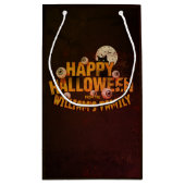 Voeg je eigen woorden toe Custom Halloween Monster Klein Cadeauzakje (Achterkant)