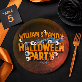 Voeg je eigen woorden toe Custom Halloween Monster Papieren Bordje
