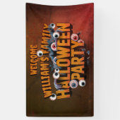 Voeg je eigen woorden toe Custom Halloween Monster Spandoek (Verticaal)