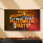 Voeg je eigen woorden toe Custom Halloween Monster Spandoek