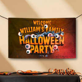 Voeg je eigen woorden toe Custom Halloween Monster Spandoek