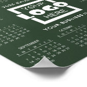 Voeg je eigen zakelijke Logo 2025 Kalender Poster  (Hoek)