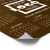 Voeg je eigen zakelijke Logo 2025 Kalender Poster (Hoek)