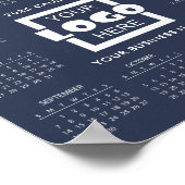 Voeg je eigen zakelijke Logo 2025 Kalender Poster  (Hoek)