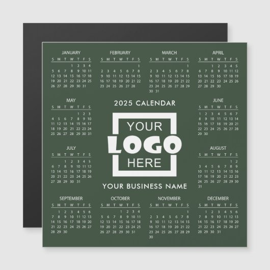 Voeg je eigen zakelijke Logo 2025 kalender toe | M (Voorkant / Achterkant)