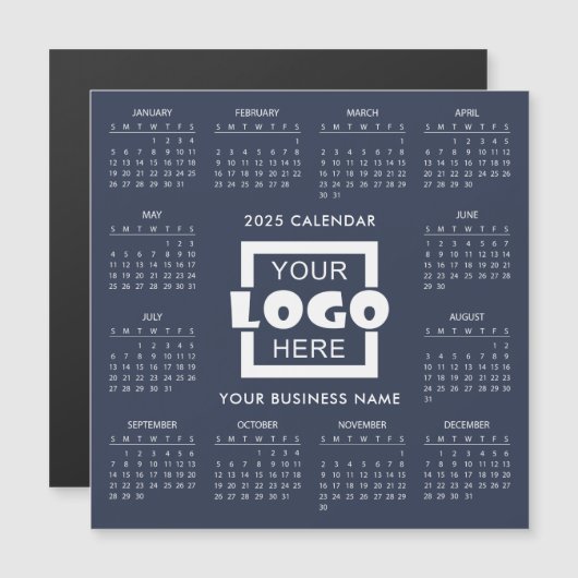 Voeg je eigen zakelijke Logo 2025 kalender toe | M (Voorkant / Achterkant)