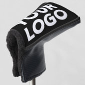 Voeg je eigen zakelijke Logo toe aan Black Golfheadcover (3/4 voorkant)