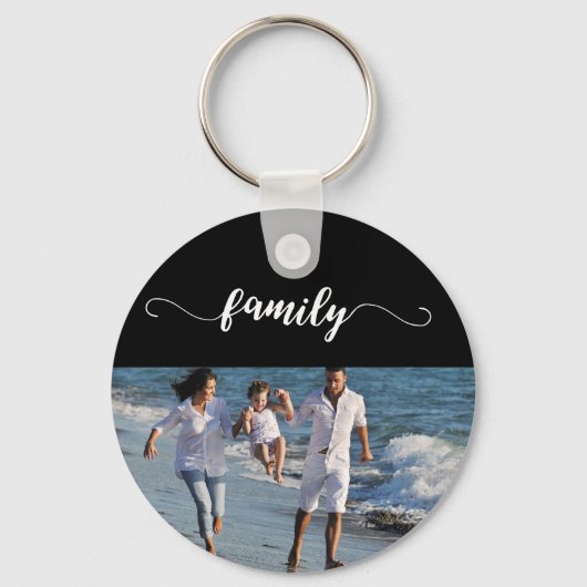 Voeg je familiefoto toe sleutelhanger (Voorkant)