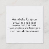 Voeg je favoriete Afbeelding toe en pas de achterz Vierkante Visitekaartje (Achterkant)