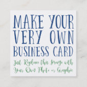 Voeg je favoriete Afbeelding toe en pas de achterz Vierkante Visitekaartje (Voorkant)