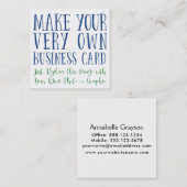 Voeg je favoriete Afbeelding toe en pas de achterz Vierkante Visitekaartje (Voorkant / Achterkant)