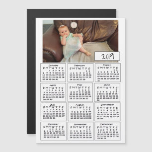 Voeg je favoriete foto mini kalender toe magnetische uitnodiging