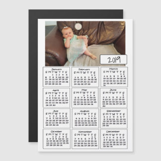 Voeg je favoriete foto mini kalender toe magnetische uitnodiging