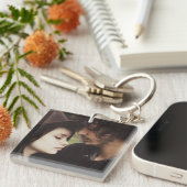 Voeg je favoriete foto toe aan deze persoonlijke f sleutelhanger (Voorkant Rechts)