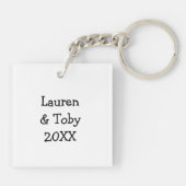 Voeg je favoriete foto toe aan deze persoonlijke f sleutelhanger (Achterkant)