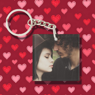 Voeg je favoriete foto toe aan deze persoonlijke f sleutelhanger