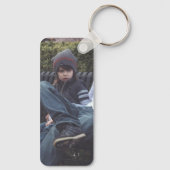 Voeg je favoriete foto toe aan deze Vaderdag Sleutelhanger (Achterkant)