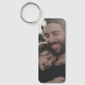 Voeg je favoriete foto toe aan deze Vaderdag Sleutelhanger (Voorkant)
