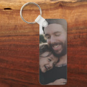 Voeg je favoriete foto toe aan deze Vaderdag Sleutelhanger (Voorkant)