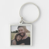 Voeg je favoriete foto toe aan deze Vaderdag Sleutelhanger (Voorkant)