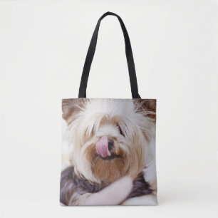 Voeg je favoriete hondenfoto toe aan All Over Prin Tote Bag