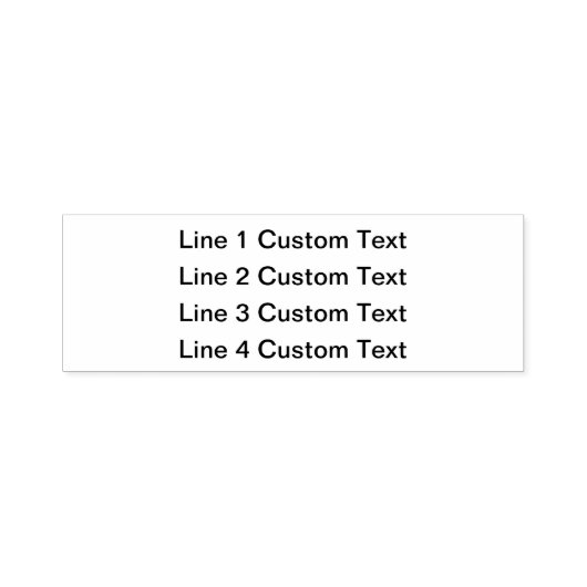 Voeg je favoriete tekst, Business 4 Lines toe Zelfinktende Stempel (Design)