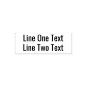 Voeg je favoriete tekst toe - Two Lines Sans Serif Zelfinktende Stempel (Design)