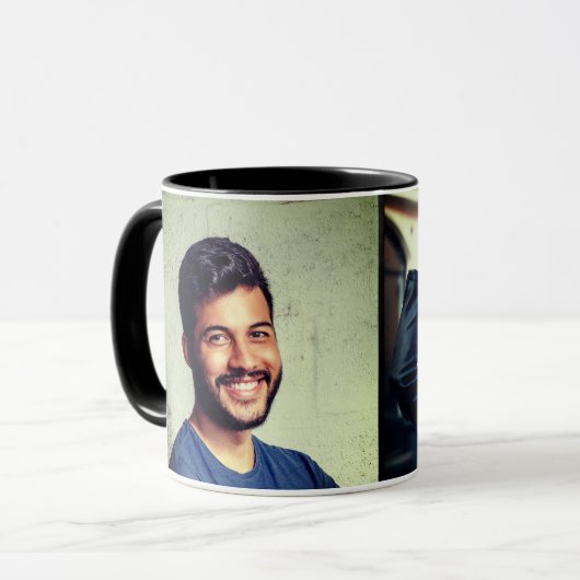 Voeg je foto 2x toe mok (Voorkant links)